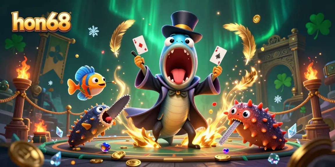 Experience the thrilling magic of hon68 with vibrant casino gaming characters in action!