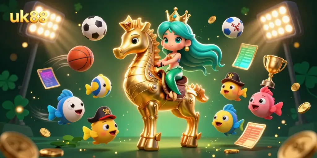 Bet on exciting games with uk88 and join the adventure of a vibrant casino experience featuring a mermaid princess.