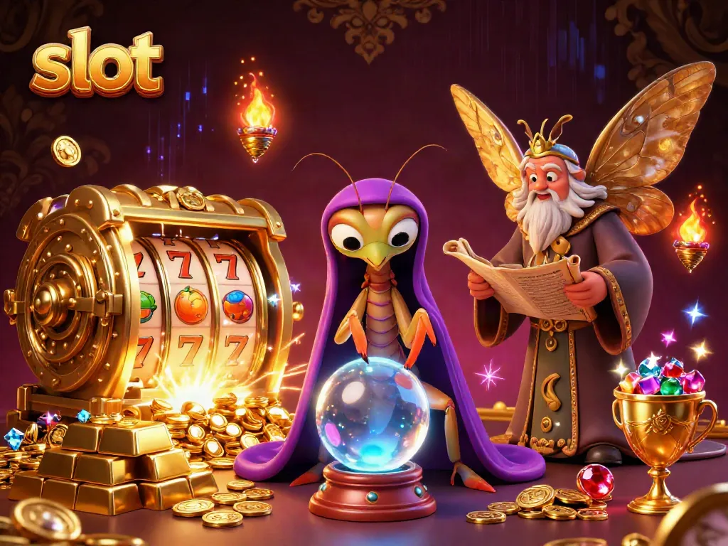 Engage in vibrant slot adventures with mystical fortune teller and treasures in rich detail.