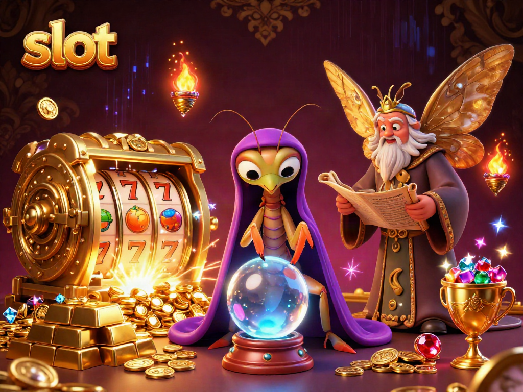 Engage in vibrant slot adventures with mystical fortune teller and treasures in rich detail.