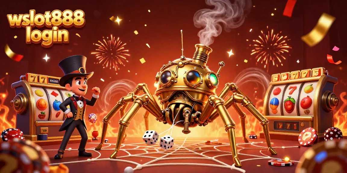 Permainan slot di WSLOT888 login dengan simbol keberuntungan dan karakter 3D unik