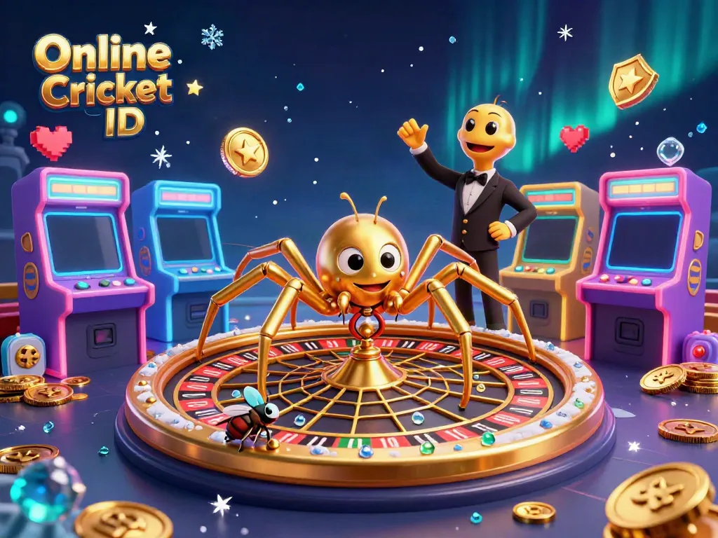 Experience the thrill of Online Cricket ID betting with a colorful array of gaming elements.