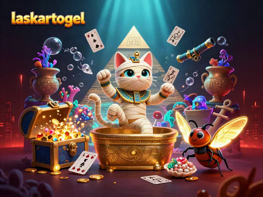 Engage players with lively games at Laskartogel's vibrant pyramid casino atmosphere.