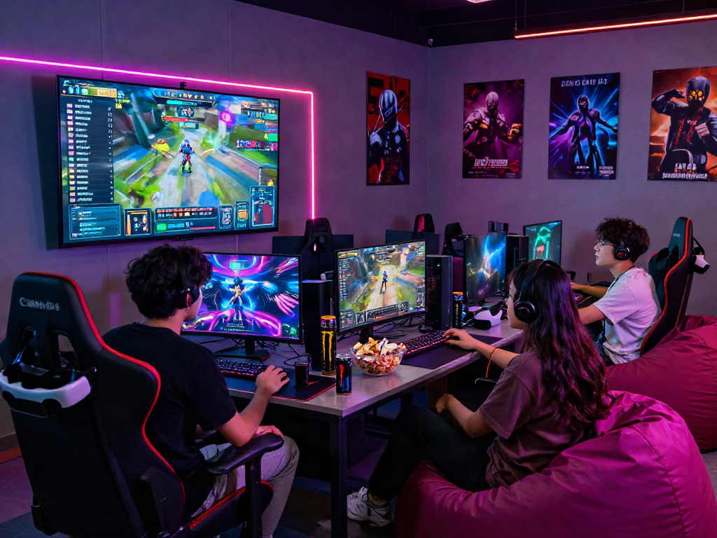 Engaging gaming scene showcasing situs toto on a vibrant gaming screen with friends enjoying a competitive atmosphere.