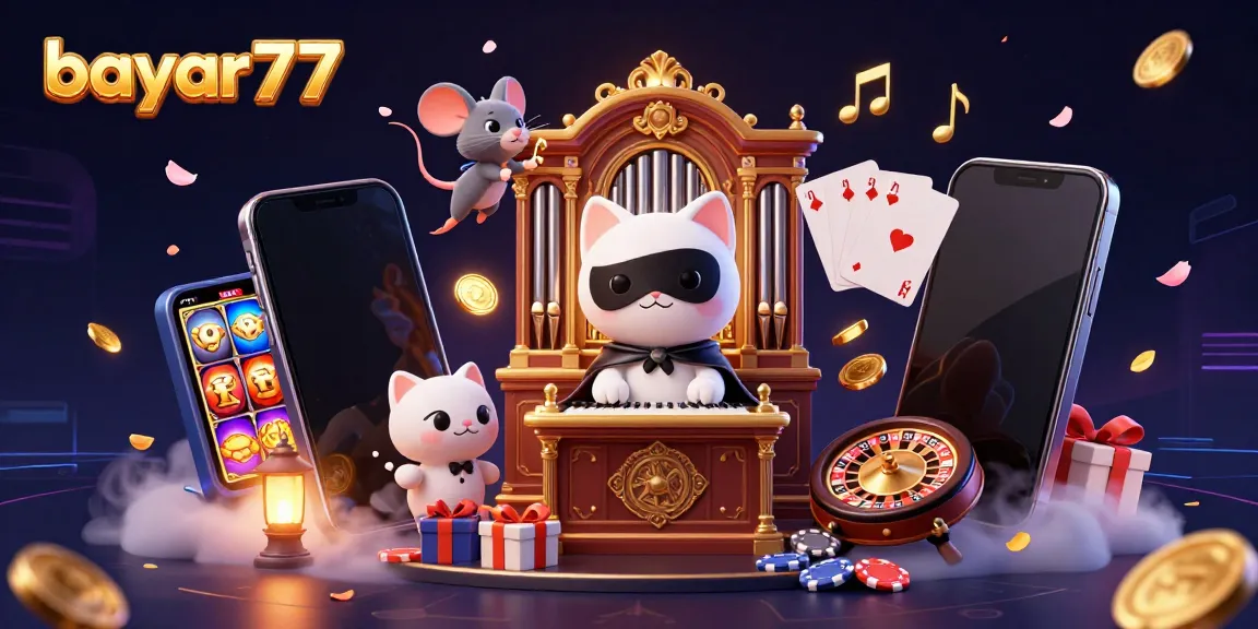 Explore vibrant gameplay with bayar77's casino action featuring a dazzling 3D cat and acrobatic mouse.