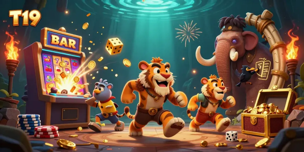 T19 offers an exciting experience with vibrant characters and dynamic casino elements.