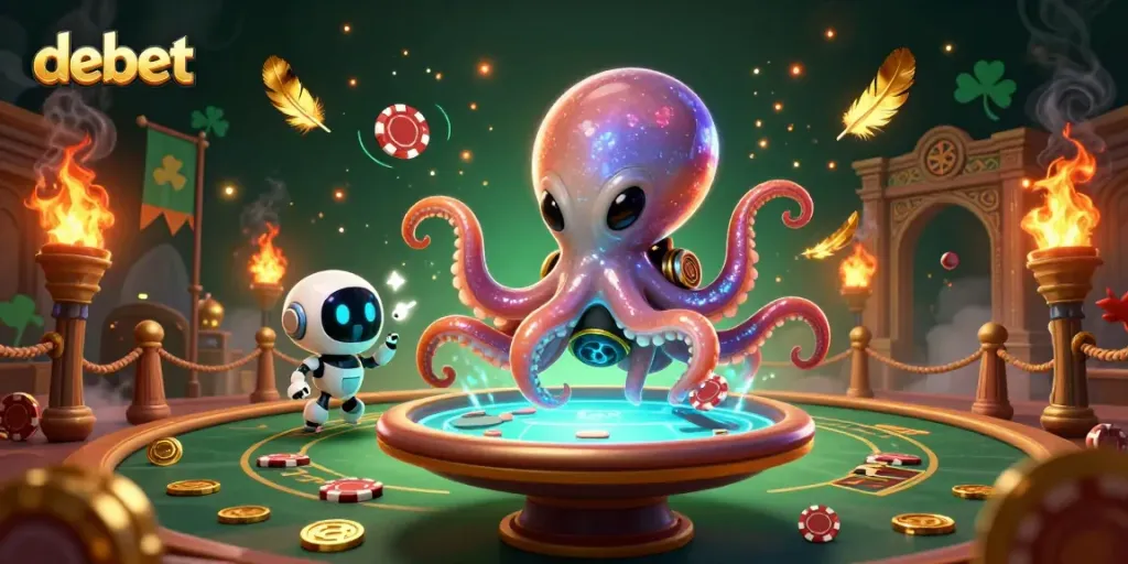 Experience high-stakes poker with debet's thrilling alien casino adventure.