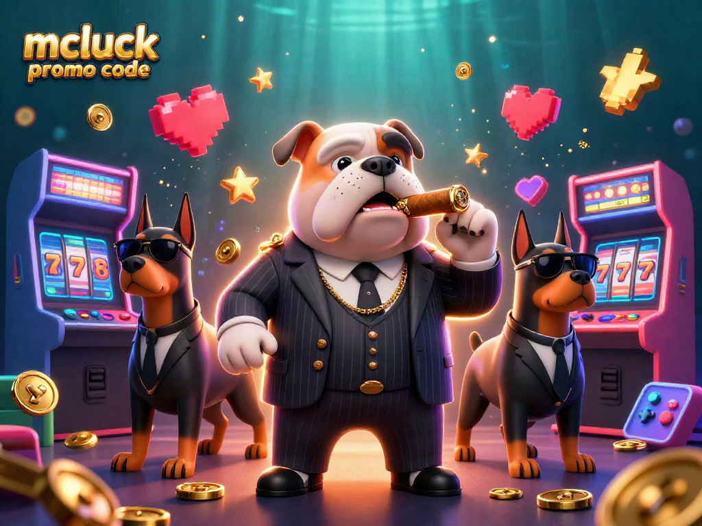 Use the mcluck promo code for exclusive bonuses while surrounded by colorful casino elements.