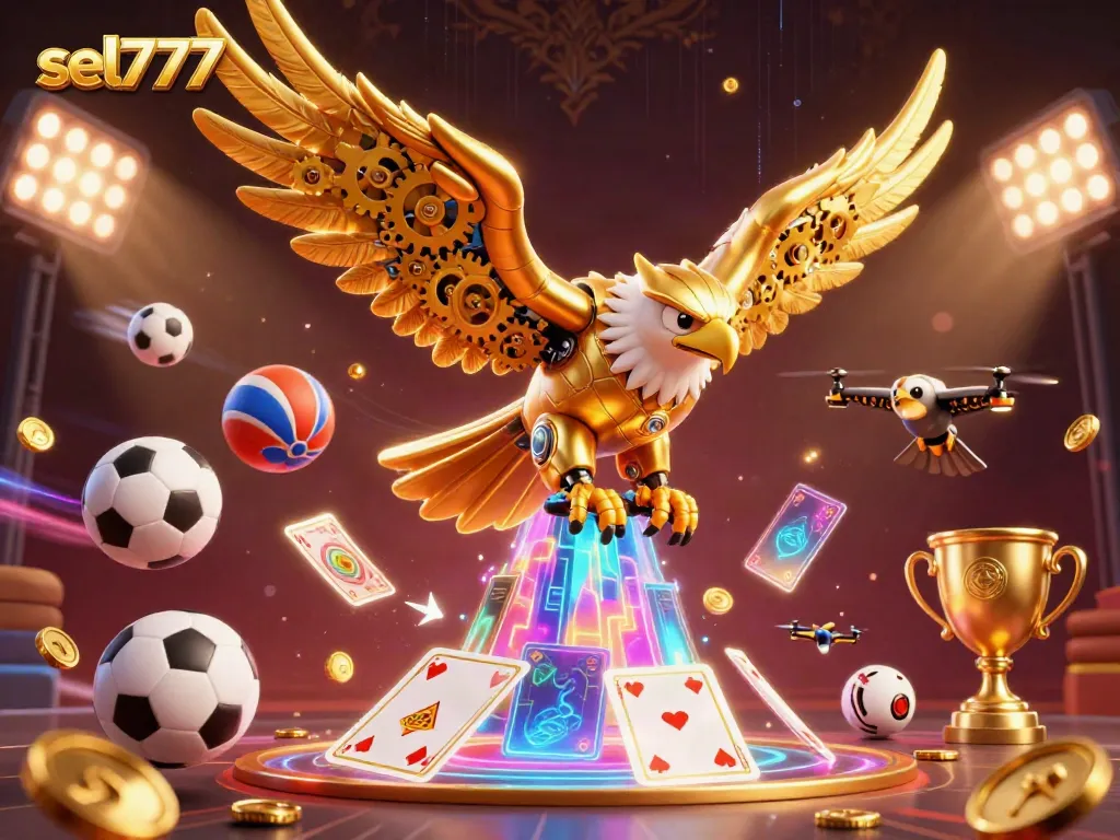 Engage with sel777’s thrilling gaming world via holographic cards and dynamic sports elements.