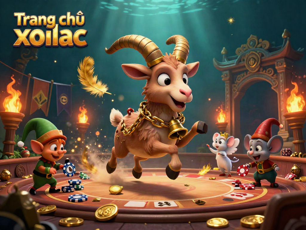 Join the excitement at Trang chủ xoilac as Krampus oversees a thrilling casino scene with elf gremlins and a mouse in control.
