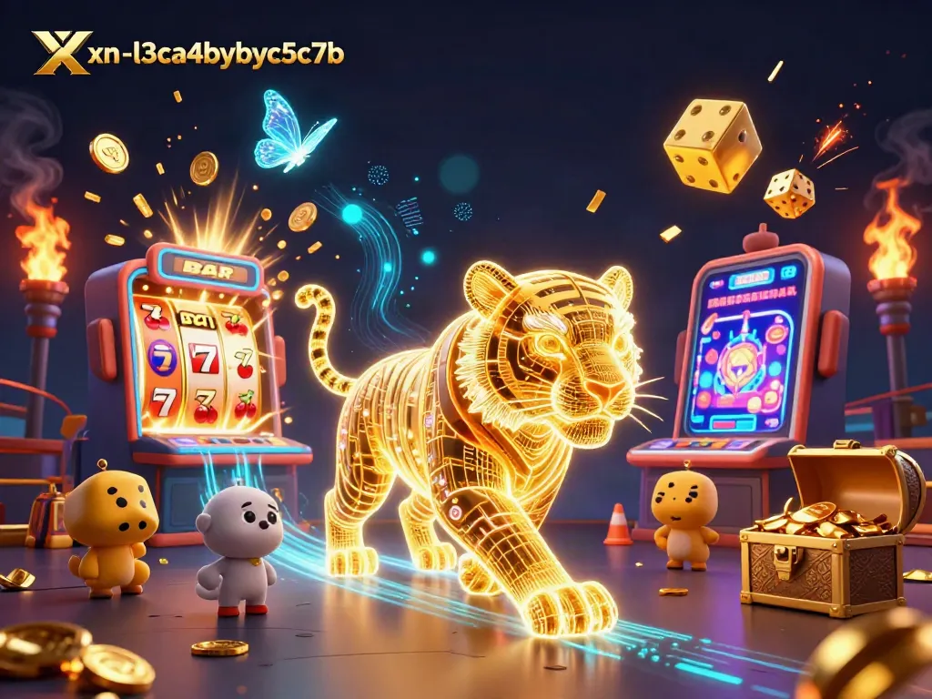 Engage in thrilling gameplay at xn--l3ca4bybyc5c7b with neon tiger soaring through a vibrant casino