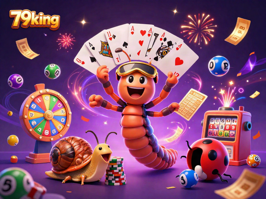 Engage with the vibrant world of 79king as a colorful 3D cartoon dealer showcases excitement and winning potential.