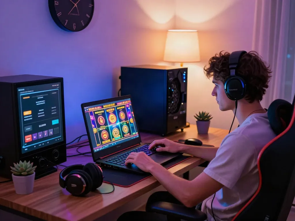 Exciting online gambling setup showcasing akunjp gaming atmosphere.