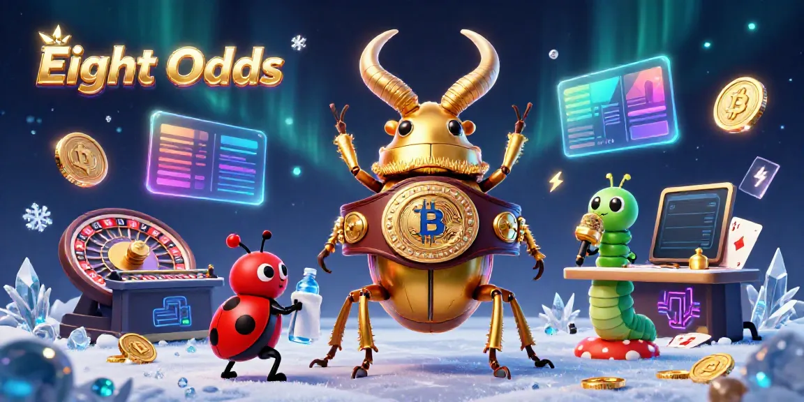 Experience thrilling live dealer action with Eight Odds in this vibrant 3D illustration.