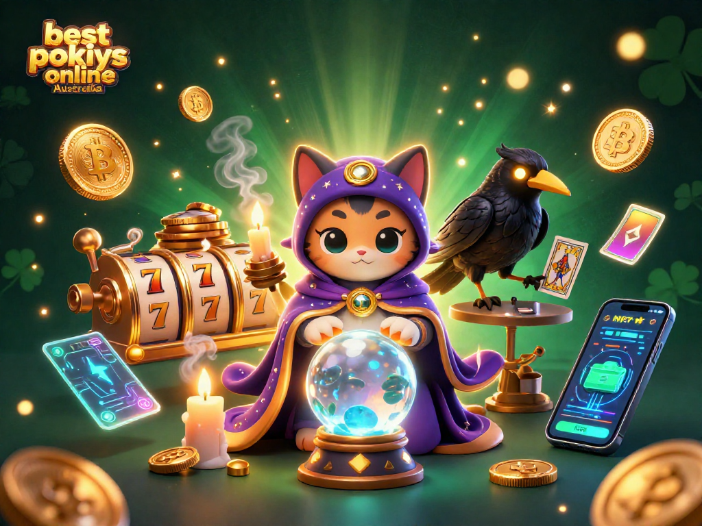 Experience the thrill of the best pokies online Australia with mystical characters and vibrant casino elements.