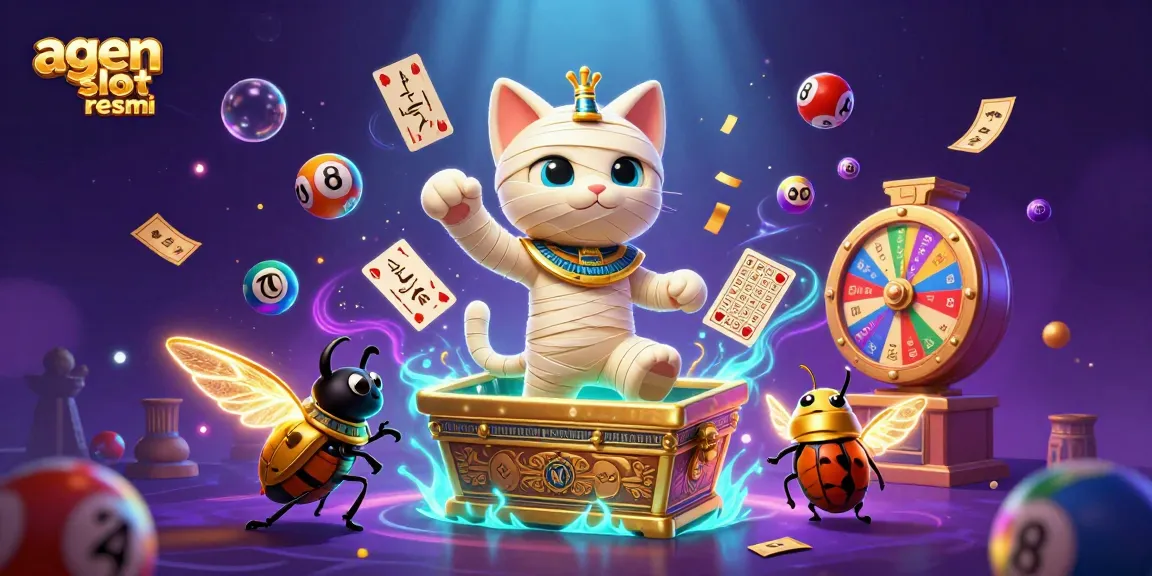 Menghadirkan agen slot resmi dengan kucing mummy 3D memukau saat muncul dari sarkofagus emas di kasino piramida.