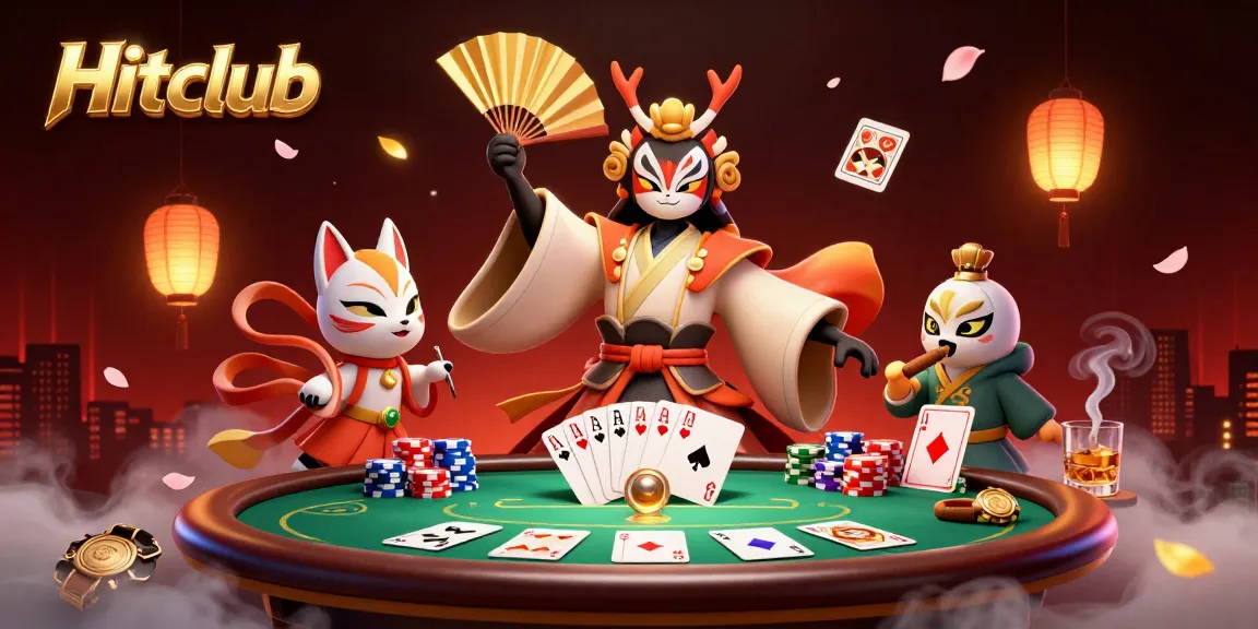 Engage in thrilling casino action at Hitclub with dynamic characters and colorful poker elements.