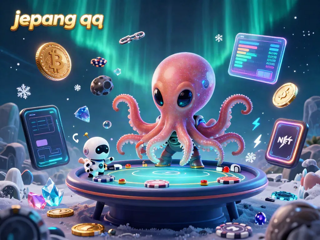 Jepang qq memfasilitasi permainan poker virtual dengan alien dan robot dalam ilustrasi menarik.