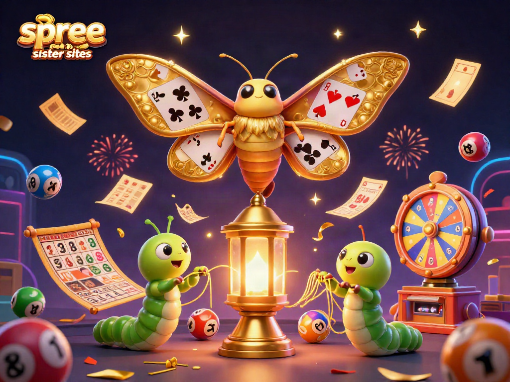 Engage with Spree Casino sister sites through vibrant lottery and casino elements.