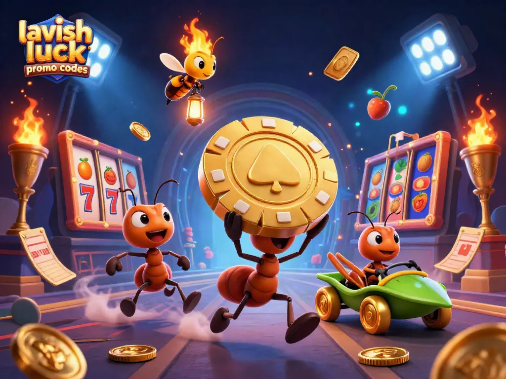 Launch your gaming journey with lavish luck promo codes and dynamic casino elements in a vibrant heist scene.
