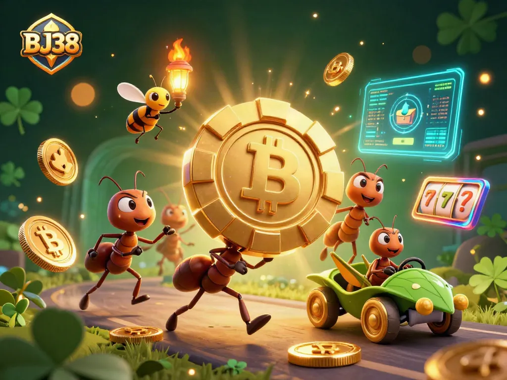 Engage with BJ38 as ants run a heist with a giant poker chip, creating the ultimate casino adventure.