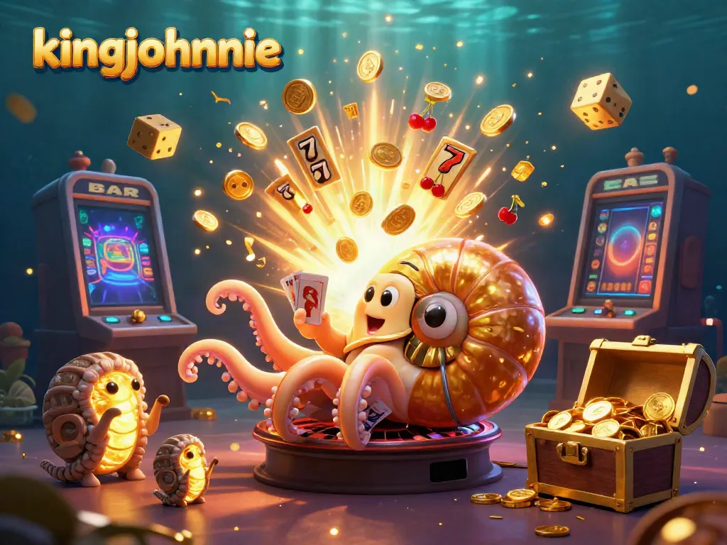 Spin the roulette wheel with kingjohnnie's dazzling casino elements featuring a 3D nautilus.