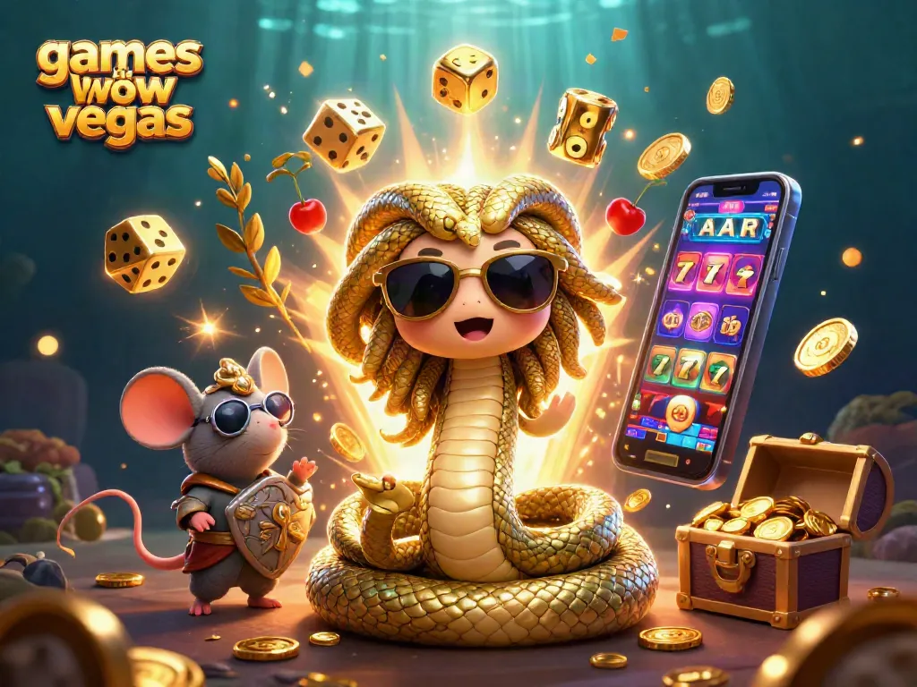 Experience the thrill of games like wow vegas with playful characters and vibrant casino elements.