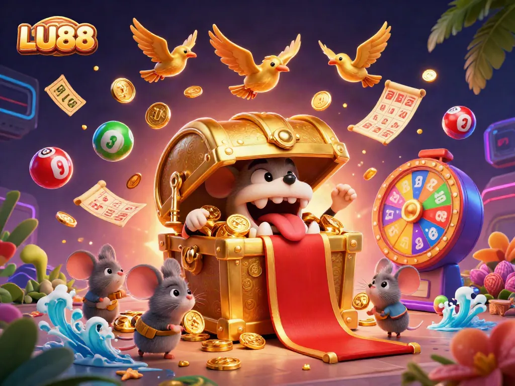 Engage in thrilling gameplay with LU88's dynamic prize elements, vibrant and immersive casino atmosphere.